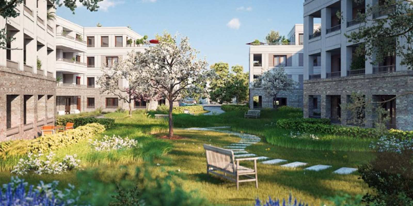 Новая квартира в Берлине с личным садом в престижном жилом проекте