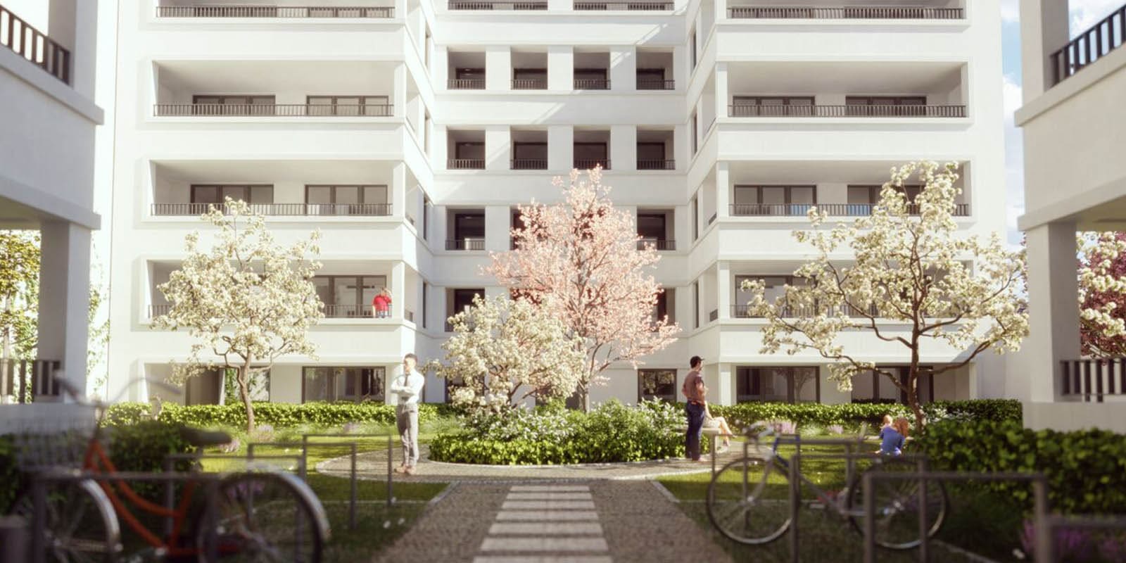 Новая квартира-студия с балконом около бульвара Курфюрстендамм
