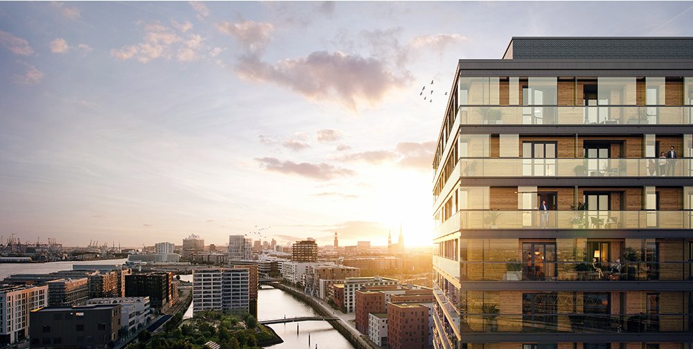 Новостройка в Гамбурге 128 квартир с роскошным видом на Эльбу