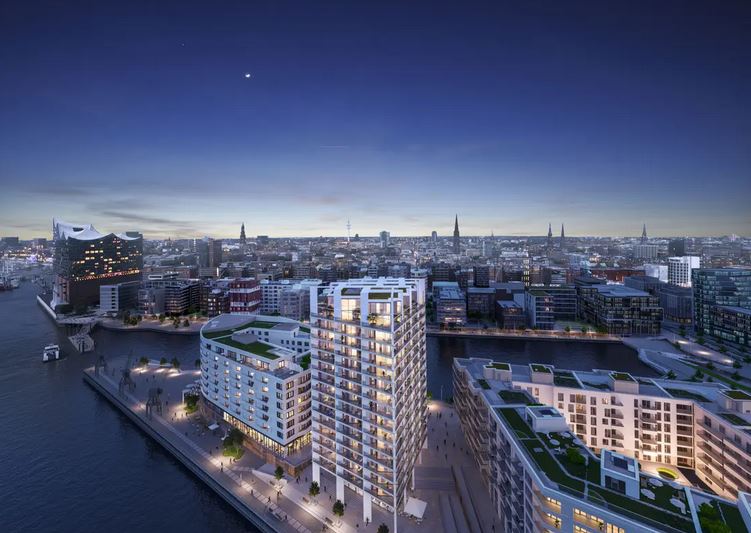 Двухкомнатная квартира в Гамбурге с видом на Эльбу