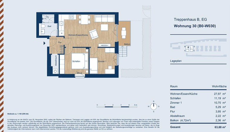 ЖК в Берлине из 14 малоэтажных домов планировка квартиры 3 комнаты